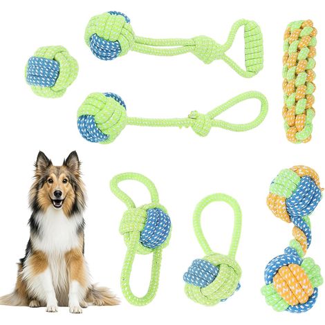 Pieces Dog Rope, Rope Training Toys Indestructible Dog Toy, Robust and Durable Chew Toys for All Types of Dogs 400g (1/5)