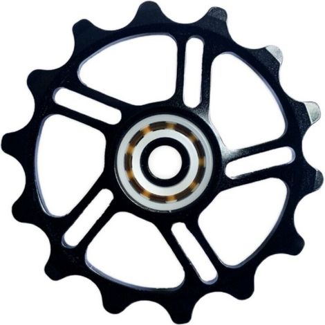 VTT Céramique Alliage Poulie Dérailleur Rail 14T Vélo Céramique Roulement Poulie Pour Vélo Pièces Vélo Accessoires (Couleur: Noir) 1pc