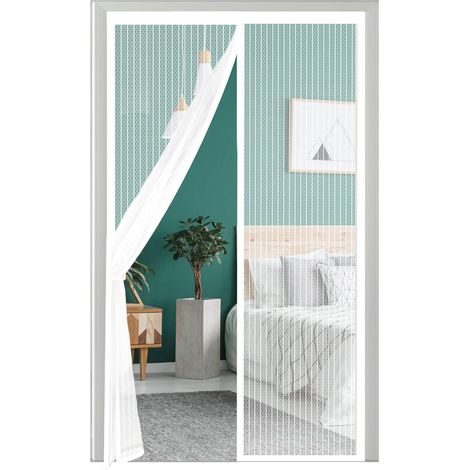 – Moustiquaire porte fenêtre coulissante 80x210cm – Installation sans perçage – Protection contre mouches et moustiques – Pour balcons et caves (1/3)