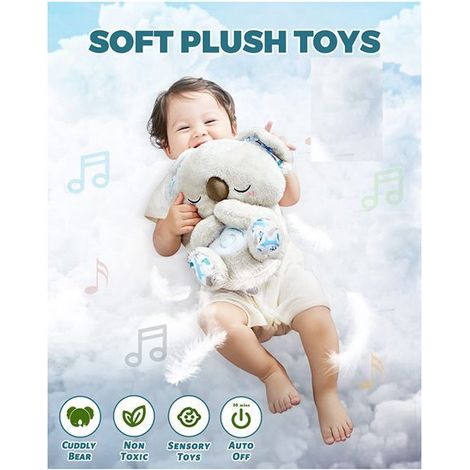 Available in one color only: see photo. Material: plush and sponge. Koala plush toy for babies, ideal for soothing newborns. (1/5)