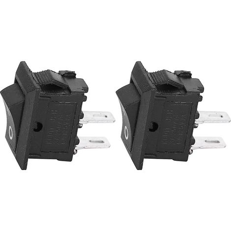 Lot de 20 interrupteurs à bascule 2 broches KCD11 marche/arrêt à 2 positions pour accessoires d'appareils électroménagers, noir (1/5)