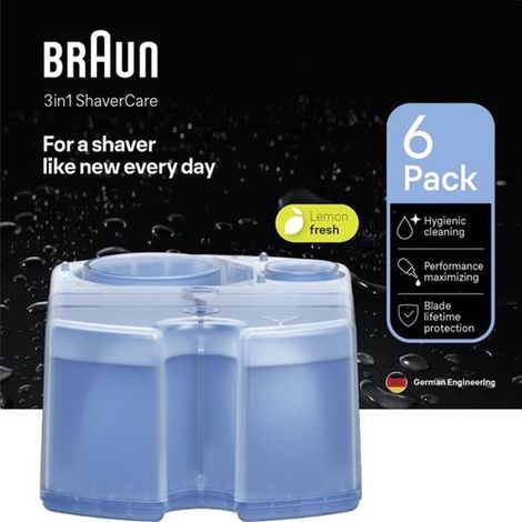 Braun ShaverCare 3-en-1 Recharge Pack de 6