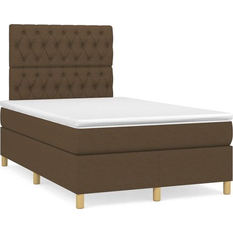 Maison Exclusive - Giroletto a Molle con Materasso Marrone Scuro 120x200cm Tessuto
