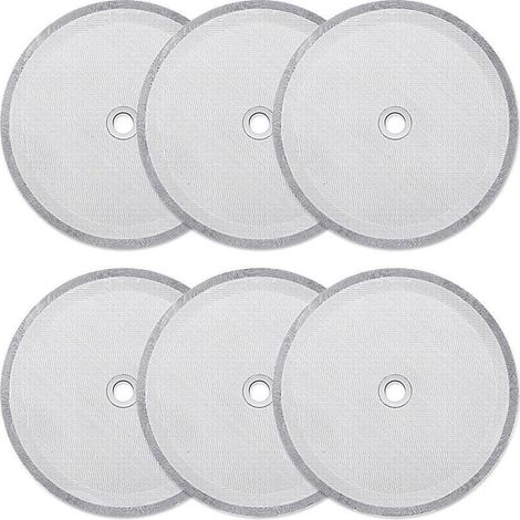 Paquet de 6 filtres à tamis de rechange pour presse française, filtres à mailles réutilisables pour cafetières à pression universelles de 1000 ml / 34 oz / 8 tasses (1/5)