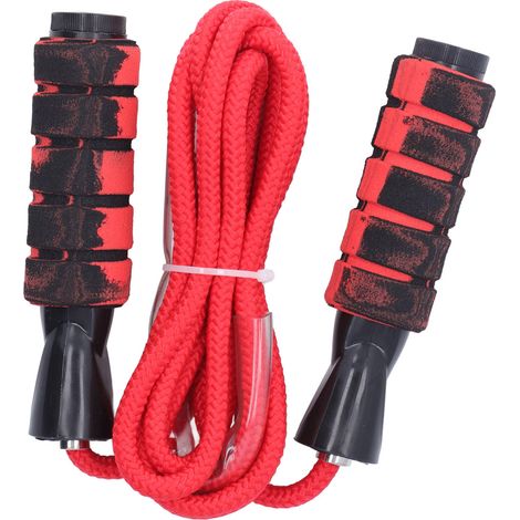 Corde à sauter fitness brûle-graisse, entraînement lesté pour collégiens, préparation examen, adulte, rouge (1/5)