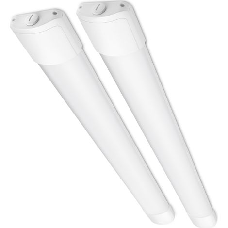 Oraymin Pack de 2 Réglettes LED 120cm 36W 3960lm - Étanche IP65 - Blanc Neutre 4000K - Liaison en Série (Connectables) - Clips Inox - Idéal Garage, Atelier, Industrie (1/5)