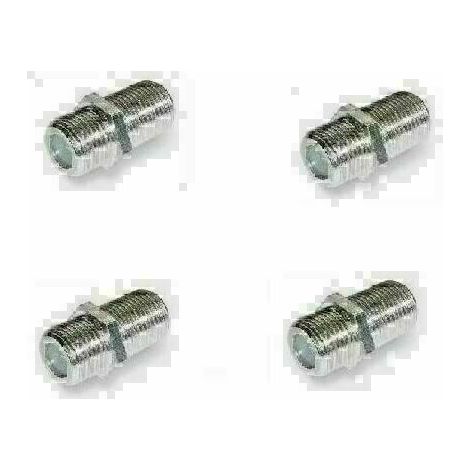 4 x RACCORD F A VISSER FEMELLE / FEMELLE TV TNT SATELLITE CABLE HD ME