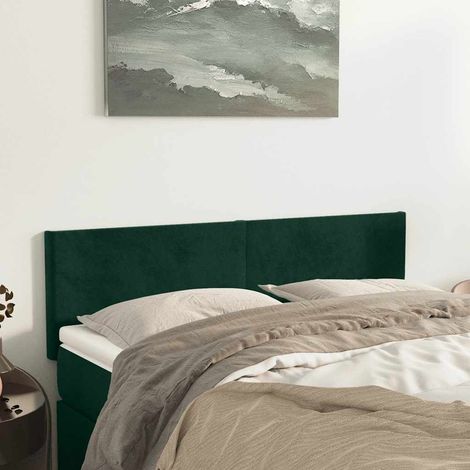 Kopfteile Dunkelgrün 144x5x78/88 cm Samt