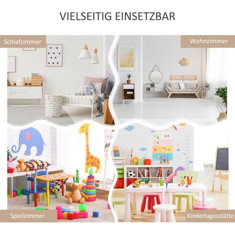Étagère à livres pour enfants avec tiroir, 3 compartiments de rangement et 2 casiers ouverts, meuble de stockage pour chambre d’enfant, salle de jeux, blanc, 60 x 29,9 x 90 cm (1/5)