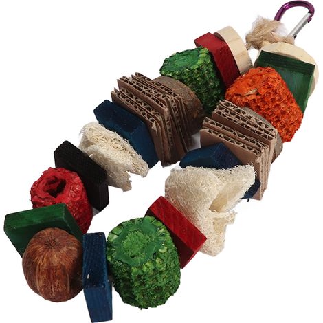 Jouet perroquet en épi de maïs pour lutter contre l'ennui, jouet à mâcher coloré pour perroquet, nid d'oiseau suspendu pour lapin et hamster (1/5)