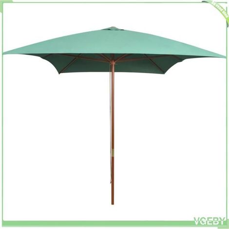 Parasol - FAFEICY - 42959 - 200 x 300 cm - Vert - Mât bois 38 mm (1/5)
