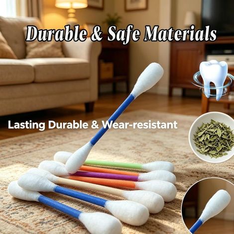 Cotton Swabs Cat Toys with Catnip 6 Pk Giant Kitten Chew Sticks for Indoor Boredom,Durable Big Kitten Chew Dental Teething Ropes,Big Interactive Felt Kitty Kicker Play Toy Sticks (F) (1/2)