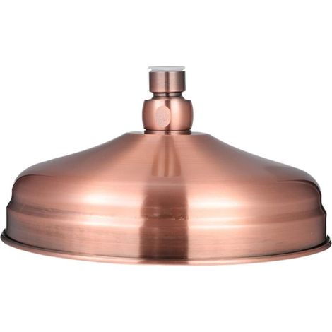 Pommeau de douche rétro 20 cm – Acier inoxydable – Effet pluie haute pression – Angle réglable 360° – Compatible bras de douche standard (1/5)