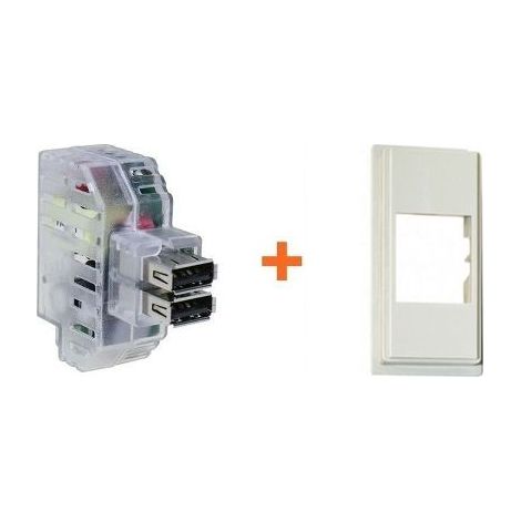 Fanton caricatore doppia presa Usb A 5V 2,4A compatibile Now sabbia - 82892-NS