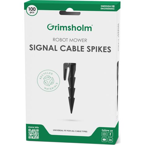 Grimsholm - Picchetti per Cavo Perimetrale Robot Rasaerba Plastica Riciclata - 100 Pezzi