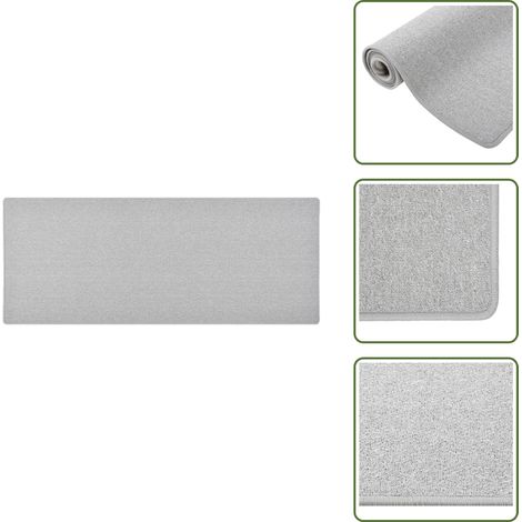 Alfombra para dormitorio - vidaXL Alfombra de pasillo gris claro 80x200 cm - Alfombra para cocina