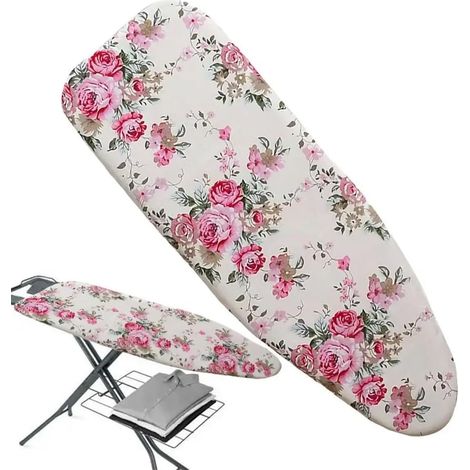 Table à repasser,Housse de table à repasser/rouleau de repassage domestique, fabriquée en tissu épais, résistant à la chaleur et 100% coton, adaptée aux tables à repasser de 110 x 34 cm. (1/5)