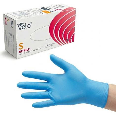Velo S - Gants de diagnostic en nitrile sans poudre, paquet de 200 (1/3)
