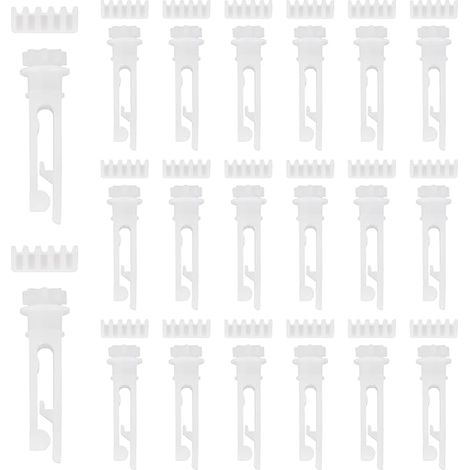 20pcs tiges de stores verticaux + 20pcs peignes de stores verticaux, kit de remplacement de peigne et de tige pour stores verticaux, accessoires de rideaux de tige de support (1/5)