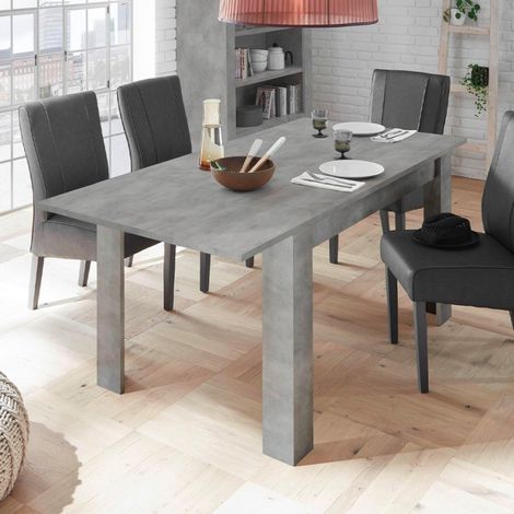 Mesa de comedor moderna 90x137-185cm extensible de hormigón Fold Urbino (1/5)