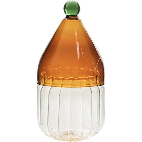 Bonbonnière en verre avec couvercle, boîte à bijoux, récipient à biscuits pour bonbons, sucre et noix
