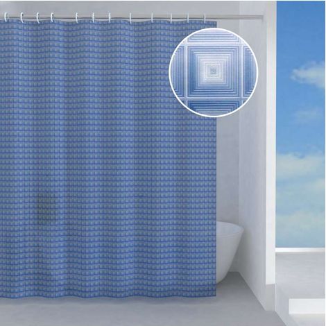 Square Tenda doccia in peva Blu