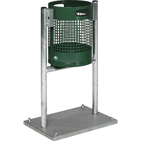 VAR, Collecteur de déchets d'extérieur, 30 l, en acier, avec (1/2)