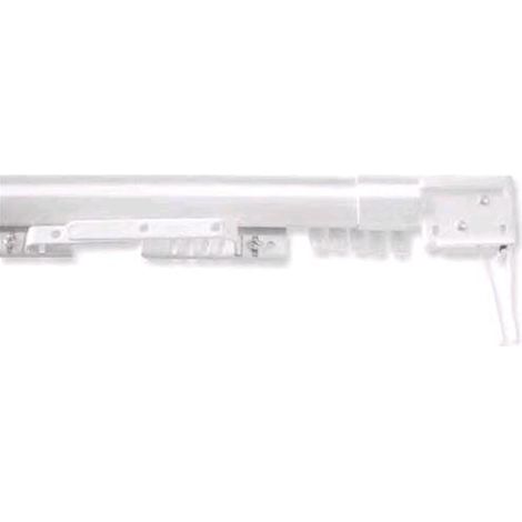 SCORRITENDA EASY Mod. 122-213 cm VALIANT Con Corda in Acciaio Verniciato Bianco