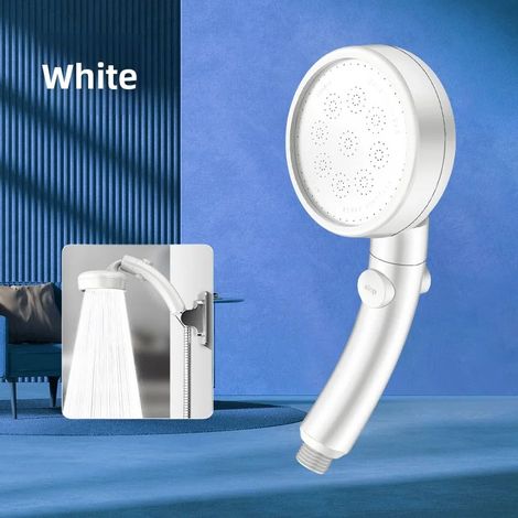 Pommeau de douche pivotant (blanc) : Deux modes, un seul appareil, pour une fraîcheur sans fin. (1/5)