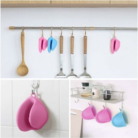 Gants De Cuisine - Silicone Alimentaire FDA - Résistant À La Chaleur Jusqu'à 230 ℃ - Pour Poêles Casseroles Four - 2 Paires (1/5)