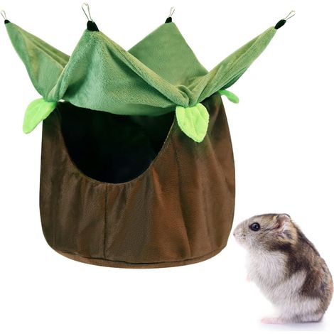 Pet Hammock Hamster Accessories Small Animal Hanging Cage with Hooks, Soft and Warm, for Squirrels, Chinchillas and Hamsters. (1/5)