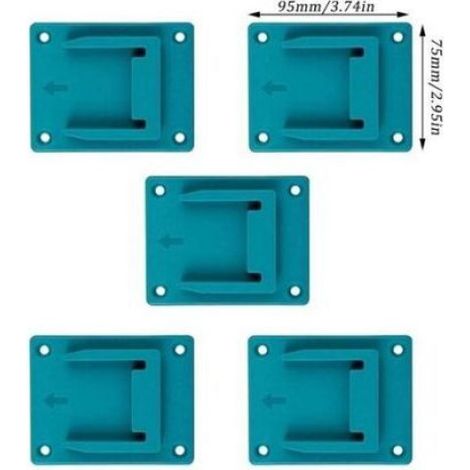 Lot de 10 supports pour perceuse, support d'outils pour perceuse Ma-Kita/Bosch 18 V 14,4 V avec 40 vis (1/5)
