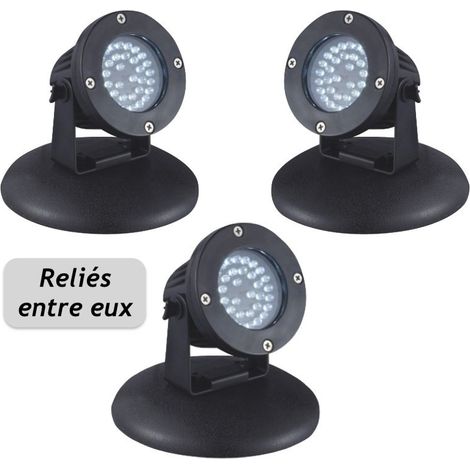 3 Spots Led 2,2W Immergeables Pour Bassin De Jardins Et Étangs Extérieurs (1/5)