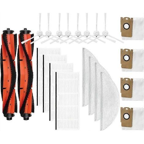 Pièces de rechange pour aspirateur robot Xiaomi Lydsto R1 / R1 Pro : brosse principale, filtre HEPA, chiffon de nettoyage et sac à poussière (1/5)