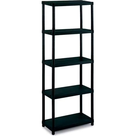 ORION91oficial® - Estantería Plástico, PP 5 Baldas Negro Polipropileno 171 x 61 x 31 cm , Garaje, Cocina, Trastero, Oficina, Baño, Comedor, Cuarto de lavado - spaziOrion91 - Unidad (1/5)