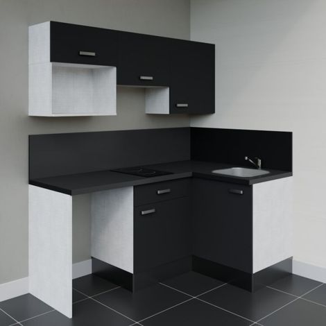 Kitchenette d'angle KA03L-PT avec plan de travail et évier