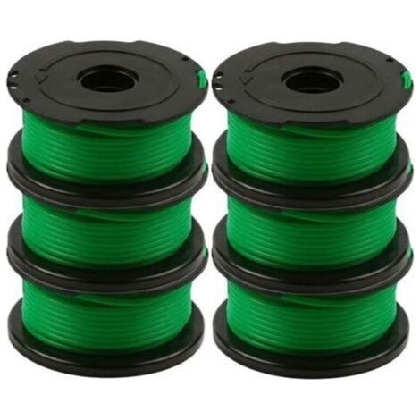 Pack of 6 spools of trimmer line for Black and Decker GL7033, GL8033, GL9035, 6 m