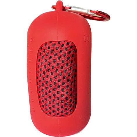 Serviette de Refroidissement Sportive 30x90 cm - Lot de 4 Serviettes en Microfibre à Séchage Rapide pour Fitness, Cyclisme et Plein Air, avec Étui en Silicone Portable - Rouge Vif-lsw
