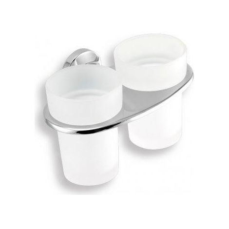 Novaservis Metalia 11 - Double porte brosses à dents et dentifrice, verre/chrome 0157,0 (1/2)