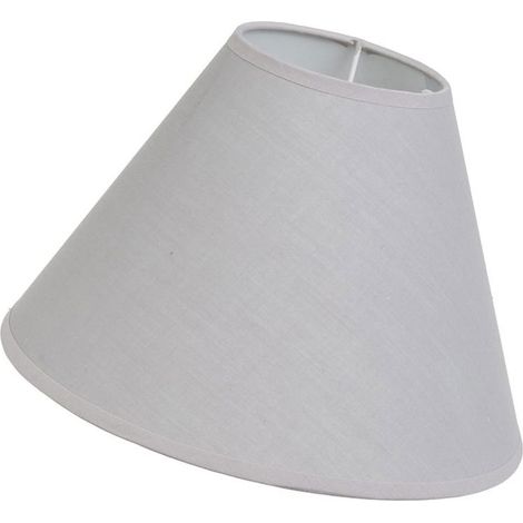 Abat-jour conique gris 25 cm compatible E14 et E27 (1/4)