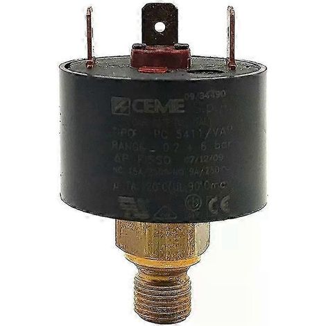 CEME 15A / 9A 6 bar 1/8 N/ON/C 3 broches, pressostat pour fer à repasser à gaz, pièce détachée pour nettoyeur vapeur Aries (1/5)