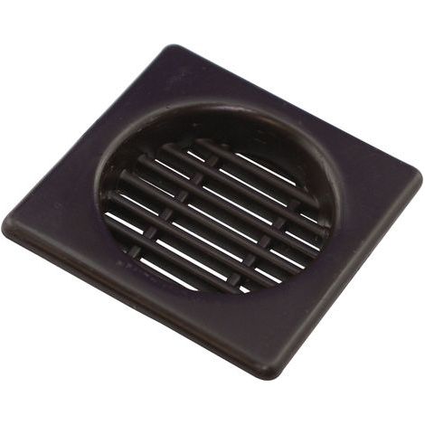 Lüftungsgitter Abluftgitter ø 36 mm Möbelbeschlag 43 x 43 mm Kunststoff braun