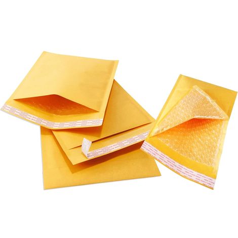 100 x EP1 (90x145mm) Gold Padded Bubble Envelopes A7 Jewellery
