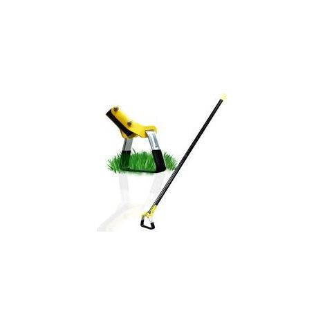 Outils de jardinage - Houe à désherber, houe de jardin robuste à long manche, houe à anneau réglable, 76-155 cm, noire (1/5)