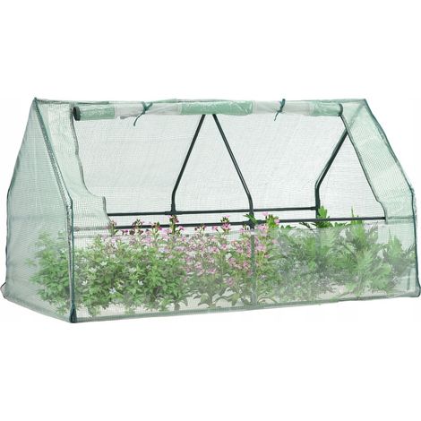 TUN0402 Mini-Balkon-Gewächshaus-Gartenfolientunnel Tomatensaatbeet 180x92x90 (1/5)