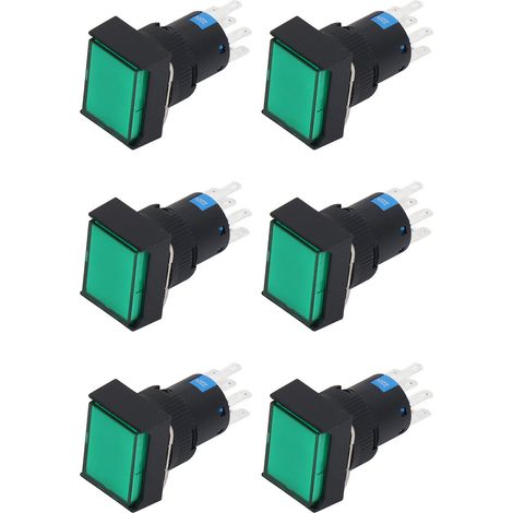 Kit d'accessoires de 25 interrupteurs à bouton-poussoir autobloquants 220 V 5 A pour machines et équipements industriels (1/5)