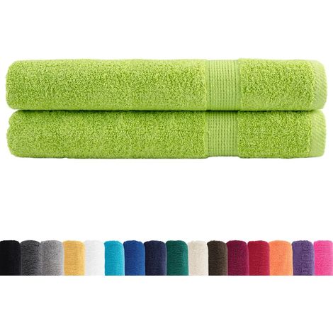 Toallas de sauna SOLUND 2 uds verde manzana 80x200 cm 600 gsm vidaXL