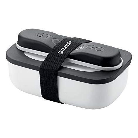 Guzzini Store&Go Lunch Box con Contenitore e Posate - Bianco (1/5)