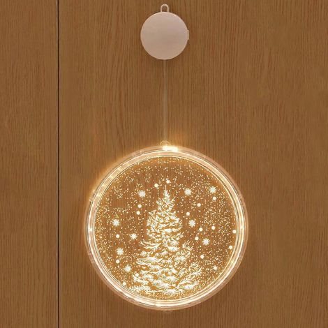 Décorations de Noël extérieures avec guirlandes lumineuses, guirlande lumineuse 3D suspendue pour sapin de Noël, guirlande de sapin de Noël en cèdre, décoration de sapin de Noël extérieur (1/5)