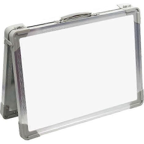 Tableau blanc magnétique portable double face pliable avec chevalet de bureau et surface effaçable à sec (1/3)